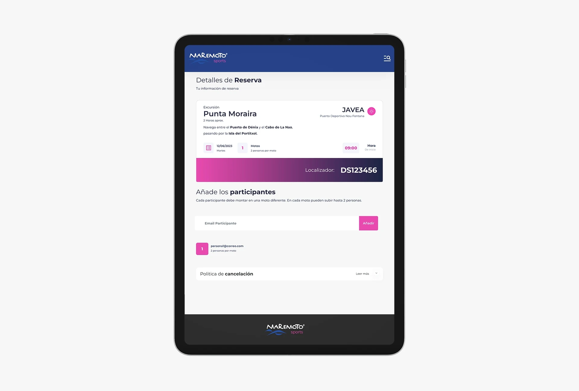 Maremoto Sports - Jose Antonio Sanchez